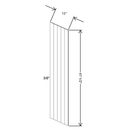 Fabuwood Allure Galaxy Frost Beaded Panel Plank 12”W x 47 ½”H