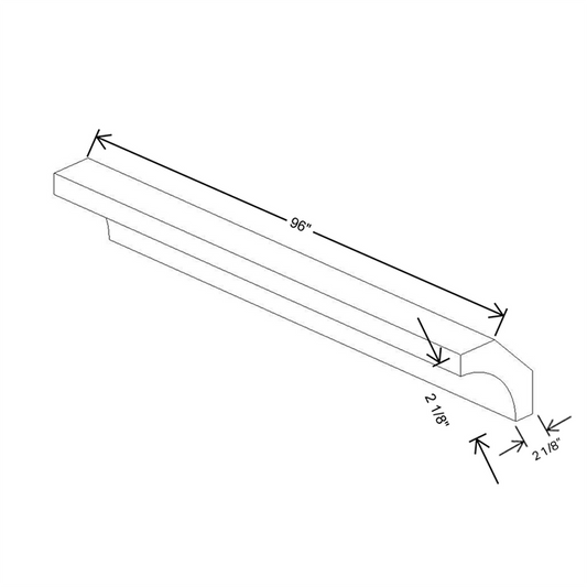 Fabuwood Allure Galaxy Frost Cove Molding-Small 96"W x 2 ⅛”D x 2 ⅛”H