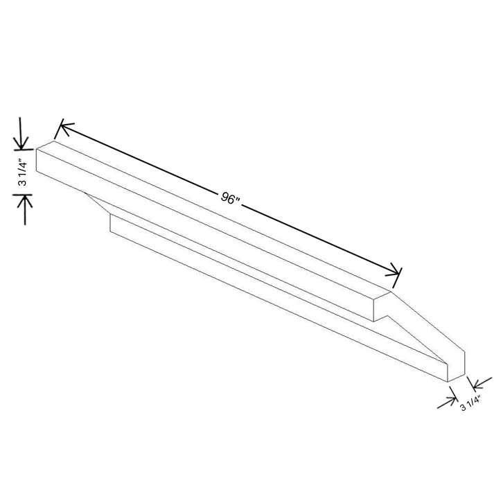 Fabuwood Allure Galaxy Frost Crown Molding-Shaker 96"W x 3 ¼”H