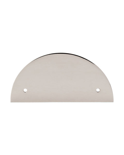 Half Circle Backplate 3 1/2 Inch (c-c) Polished Nickel