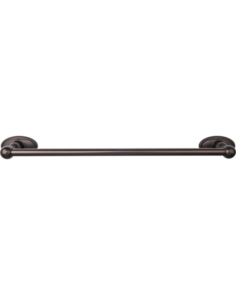 Edwardian Bath Towel Bar 18 In. Single - Oval Backplate Oil Rubbed Bronze
