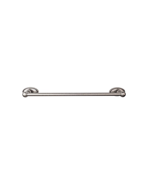 Edwardian Bath Towel Bar 30 In. Single - Oval Backplate Antique Pewter