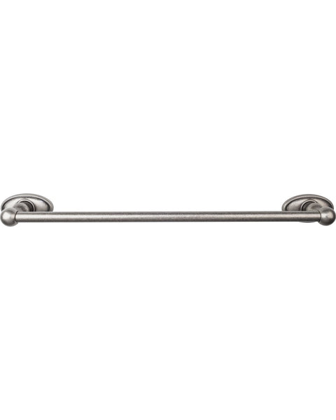 Edwardian Bath Towel Bar 18 In. Single - Oval Backplate Antique Pewter