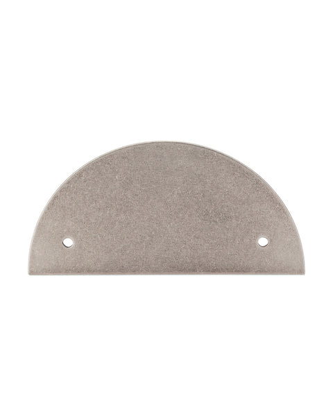 Half Circle Backplate 3 1/2 Inch (c-c) Pewter Antique