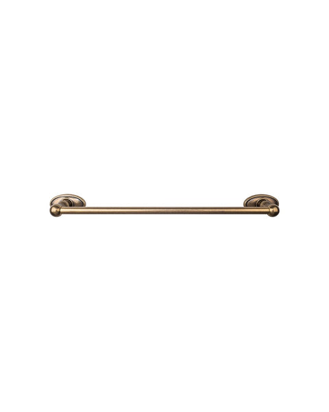 Edwardian Bath Towel Bar 30 In. Single - Oval Backplate German Bronze