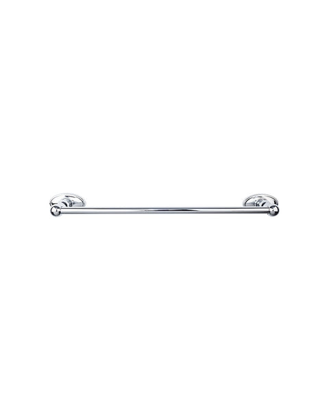 Edwardian Bath Towel Bar 24 In. Single - Oval Backplate Polished Chrome