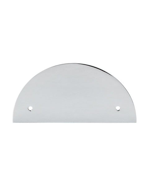 Half Circle Backplate 3 1/2 Inch (c-c) Polished Chrome