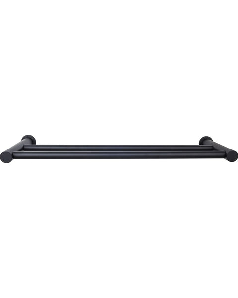 Hopewell Bath Towel Bar 24 Inch Double  Flat Black
