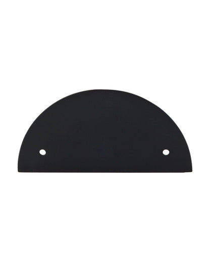 Half Circle Backplate 3 1/2 Inch (c-c) Flat Black