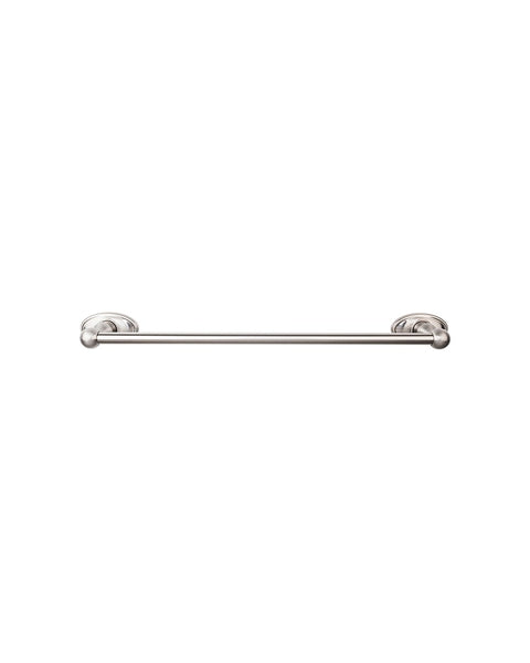 Edwardian Bath Towel Bar 30 In. Single - Oval Backplate Brushed Satin Nickel