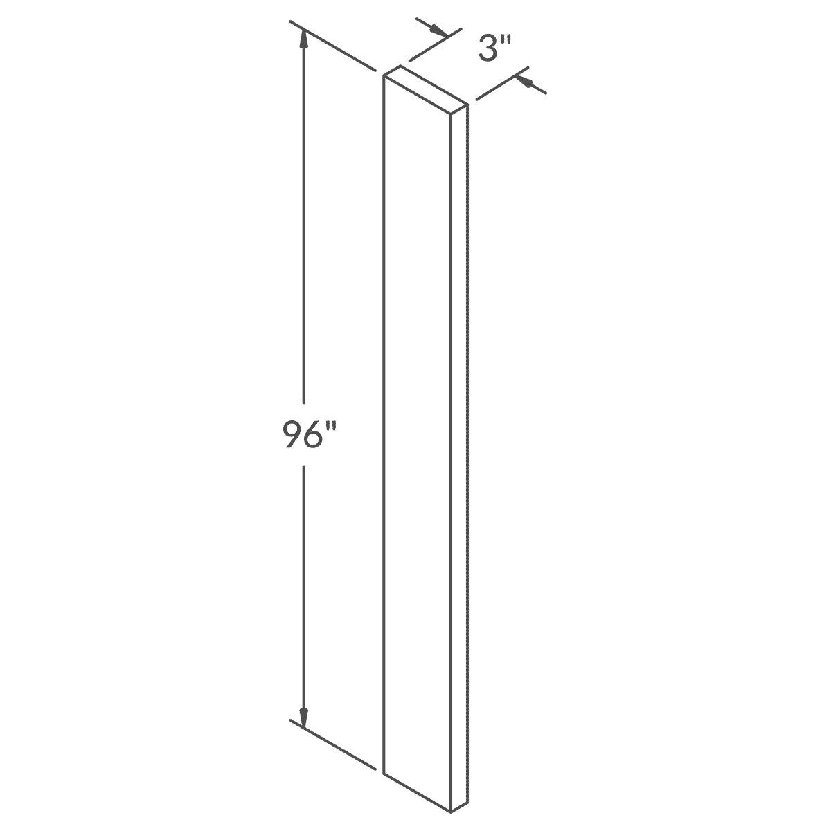 Fabuwood Allure Galaxy Horizon 3"W x 96" Length Filler