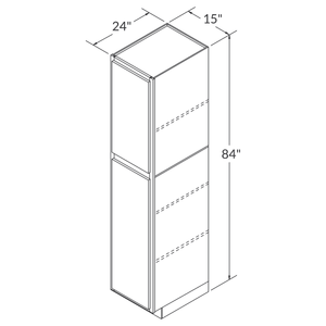 Fabuwood Allure Galaxy Nickel Tall Pantry 15"W x 84"H Assembled Cabinet