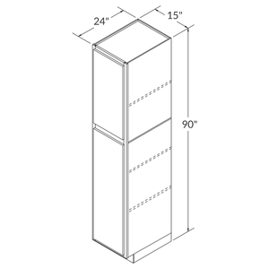 Fabuwood Allure Galaxy Horizon Tall Pantry 15"W x 90"H Assembled Cabinet