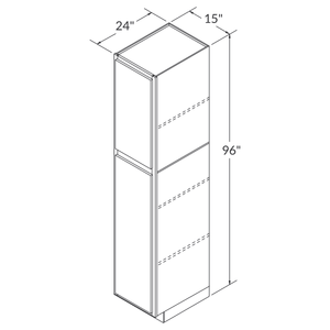 Fabuwood Allure Galaxy Nickel Tall Pantry 15"W x 96"H Assembled Cabinet