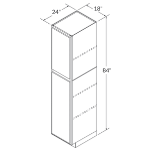 Fabuwood Allure Galaxy Nickel Tall Pantry 18"W x 84"H Assembled Cabinet