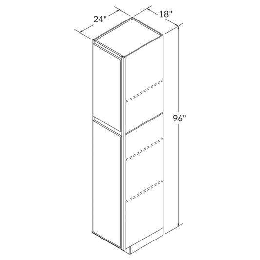 Fabuwood Allure Galaxy Indigo Tall Pantry 18"W x 96"H Assembled Cabinet