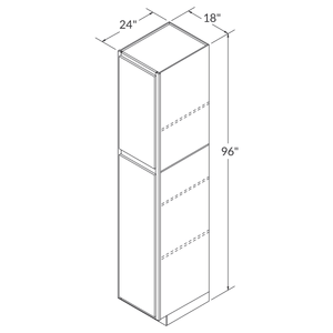 Fabuwood Allure Galaxy Nickel Tall Pantry 18"W x 96"H Assembled Cabinet