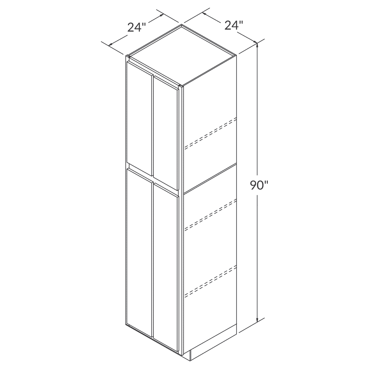 Fabuwood Allure Galaxy Indigo Tall Pantry 24"W x 90"H Assembled Cabinet