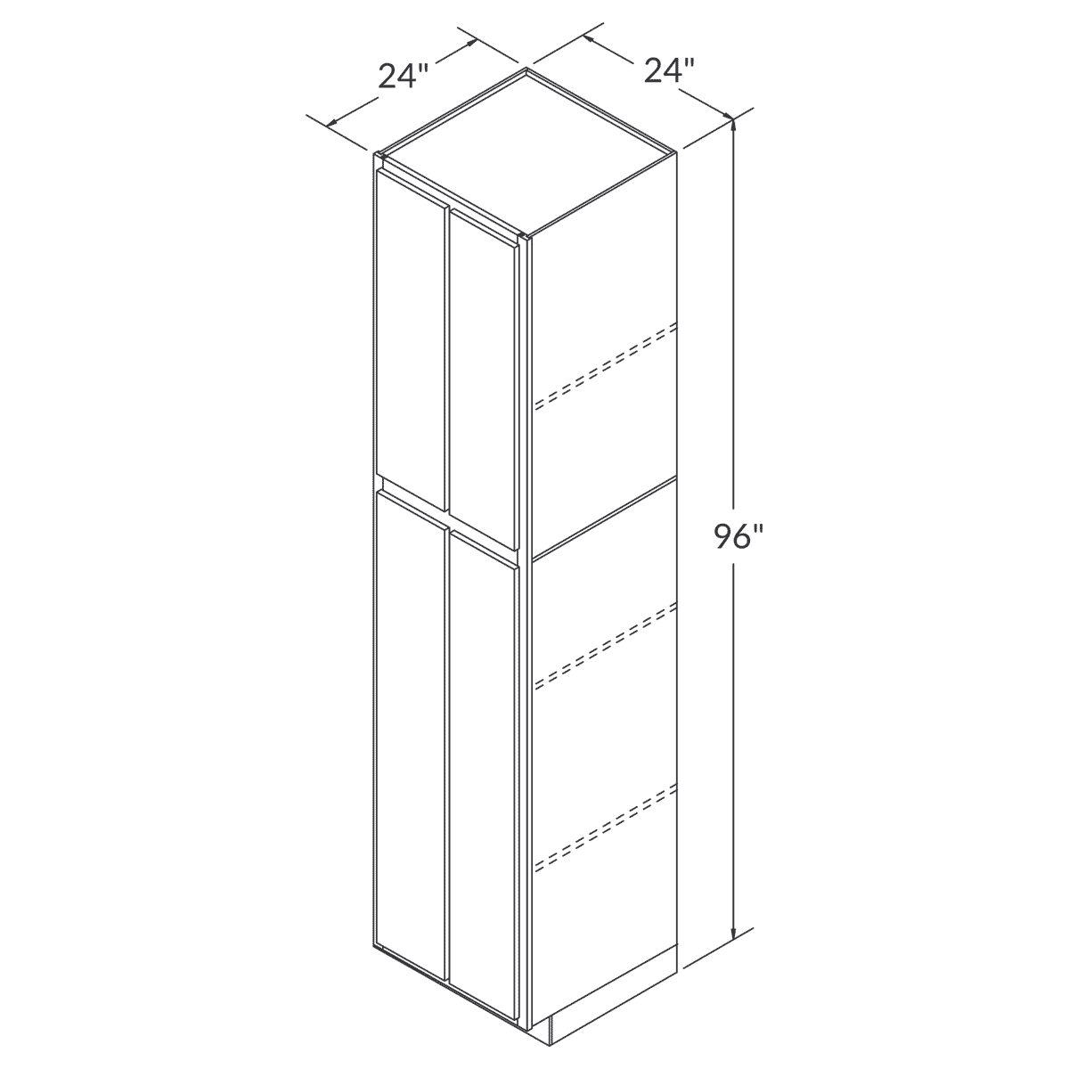 Fabuwood Allure Galaxy Linen Tall Pantry 24"W x 96"H Assembled Cabinet