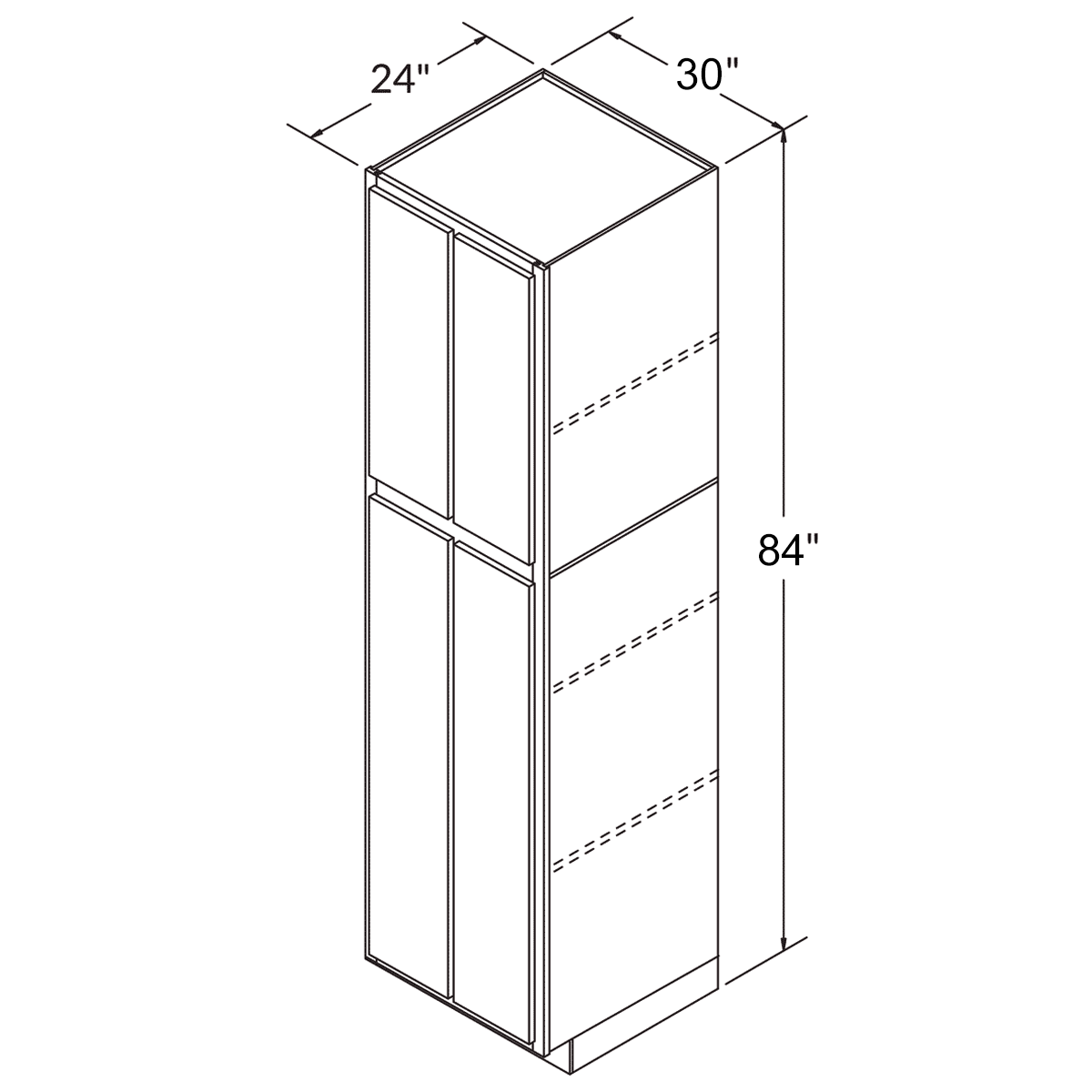 Fabuwood Allure Galaxy Horizon Tall Pantry 30"W x 84"H Assembled Cabinet