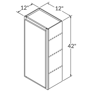 Fabuwood Allure Galaxy Nickel Wall 12"W x 42"H Assembled Cabinet