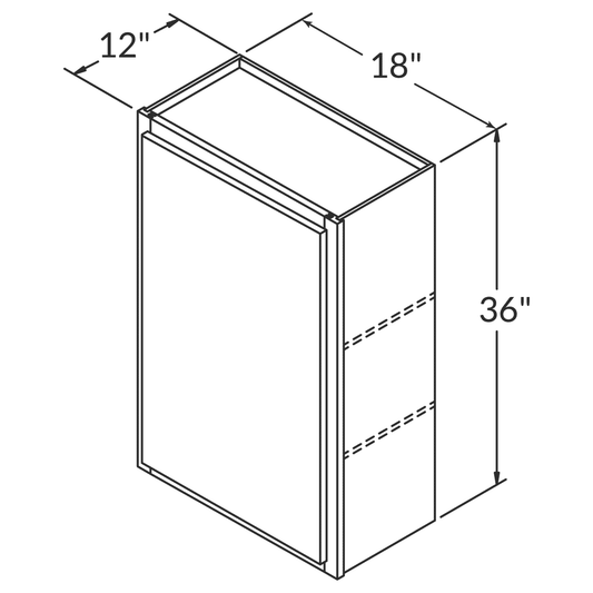 Fabuwood Allure Galaxy Horizon Wall 18"W x 36"H Assembled Cabinet