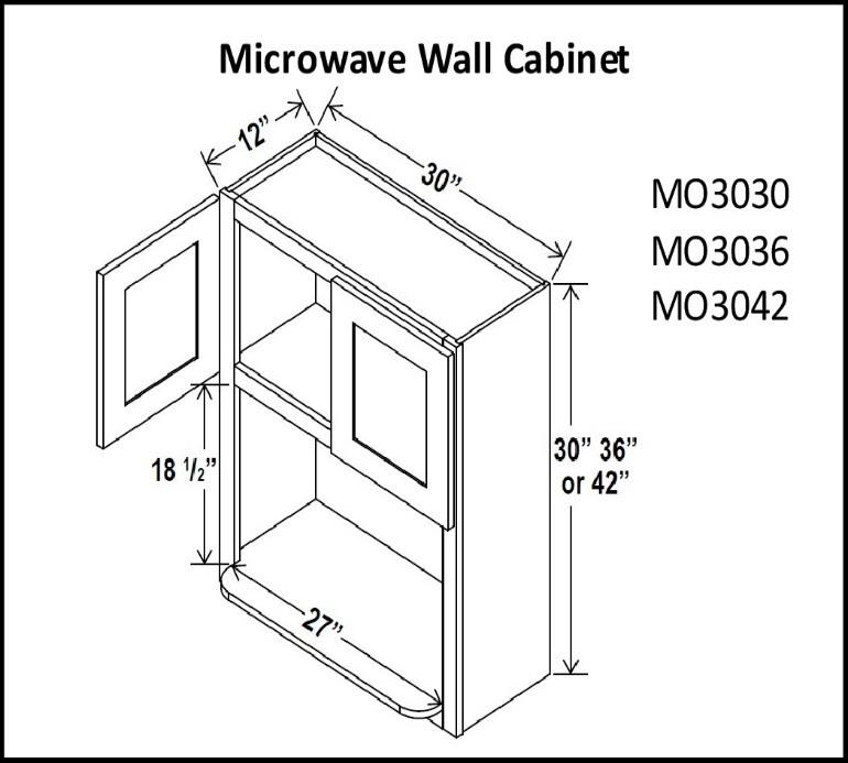 Microwave Wall Cabinets - Shaker White