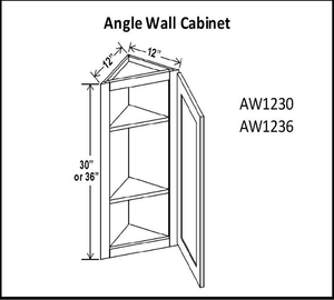 Angle Wall Cabinets - Charleston White