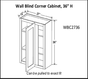 36" High Wall Blind Cabinets - Charleston White