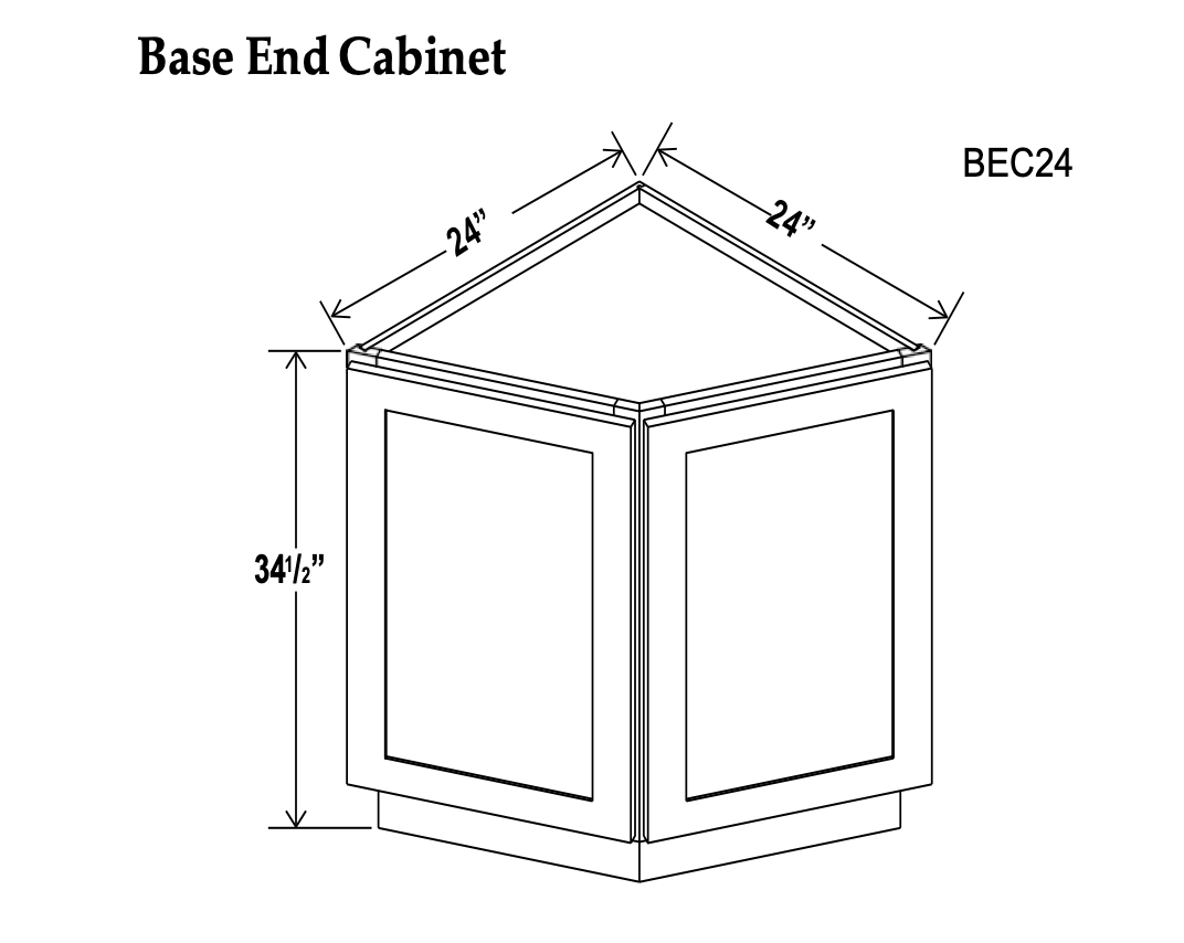 Base End Cabinets - Charleston White