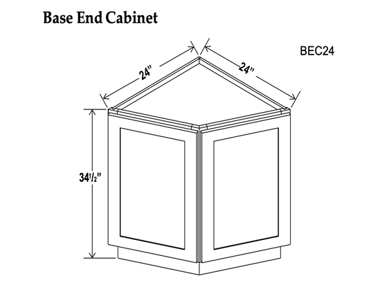 Base End Cabinets - Charleston White