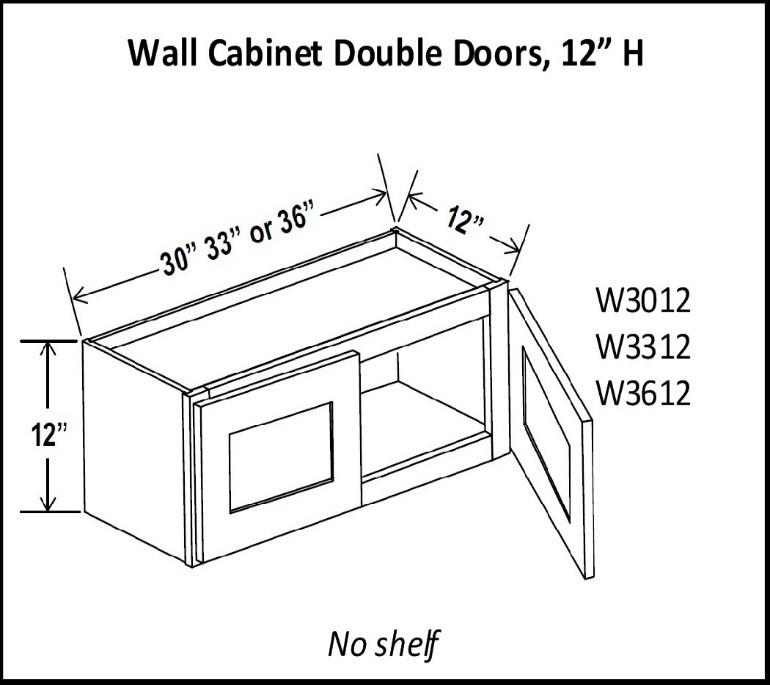 12" High Refrigerator Wall Cabinets - Charleston White