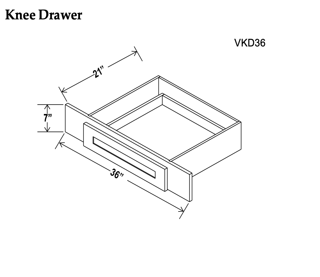 Knee Drawer - Charleston White