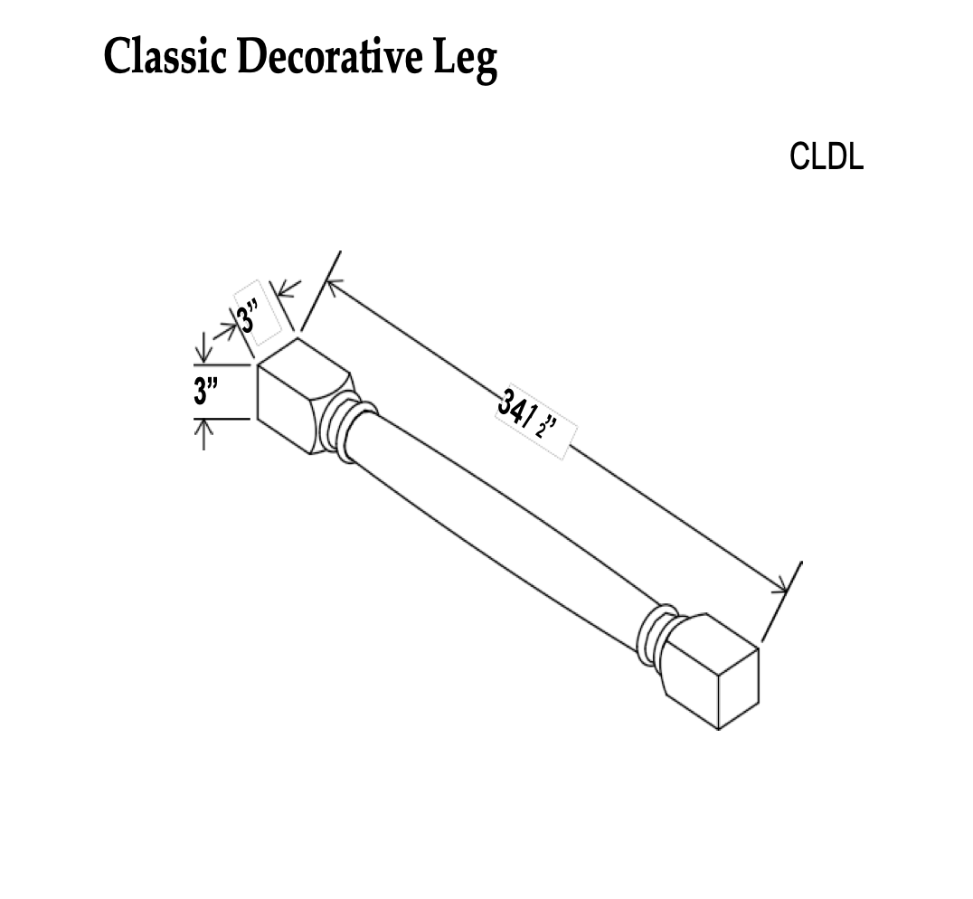Decorative Legs - Charleston White