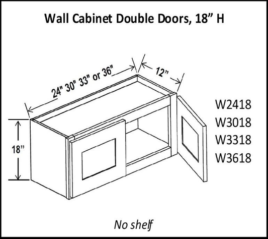 18" High Refrigerator Wall Cabinets - Charleston White
