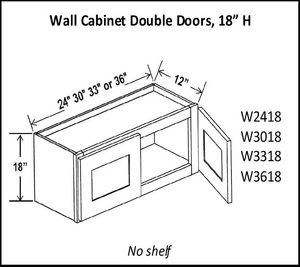 18" High Refrigerator Wall Cabinets - Charleston White