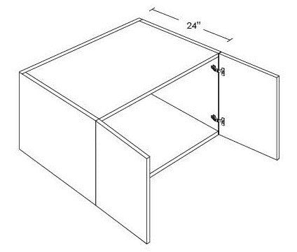 24" DEEP DOUBLE DOOR WALL CABINETS - Fabuwood Prima Bianco