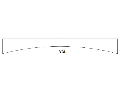 ARCHED VALANCE - Shaker Light French Gray