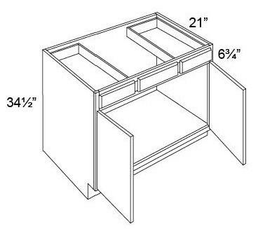 VANITY SINK DRAWER CABINETS - Shaker Tricorn Black