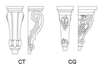 CORBELS - Fabuwood Wellington Cinnamon