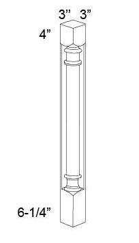 POST - CORNER POST - Fabuwood Elite Cinnamon