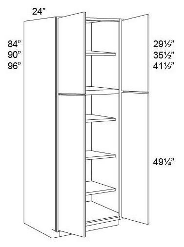 TALL PANTRY - DOUBLE DOOR - Fabuwood Wellington Ivory