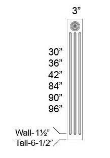 FILLER - FLUTED FILLERS WITH ROSETTE- Fabuwood Elite Merlot