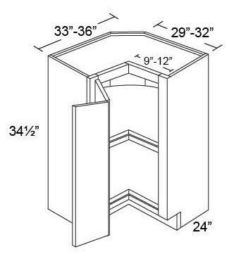 LAZY SUSAN BASE CABINET - Fabuwood Wellington Cinnamon