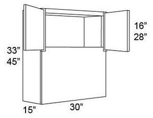 MICROWAVE WALL CABINETS - Fabuwood Wellington Ivory