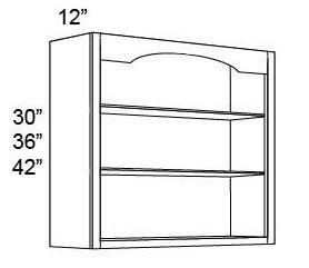 WALL OPEN SHELF CABINET - Fabuwood Wellington Cinnamon