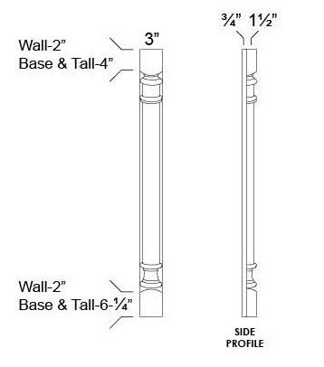 POST - PLAIN PILASTER - Fabuwood Classic Shaker Brandy