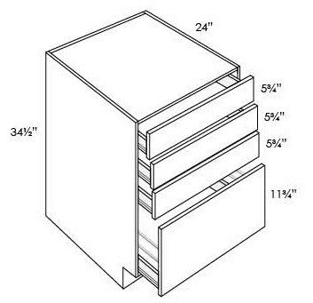 2 - 3 - 4 DRAWER BASE CABINETS - Fabuwood Prima Bianco