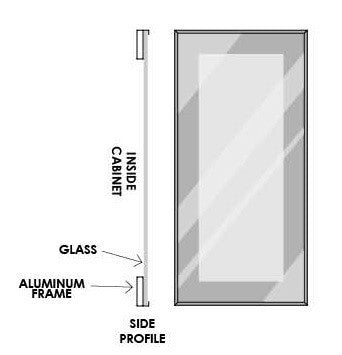 ALUMINUM FROSTED GLASS DOOR - Fabuwood Prima Bianco