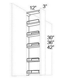 SPICE PULL OUT WALL FILLERS - Fabuwood Wellington Ivory